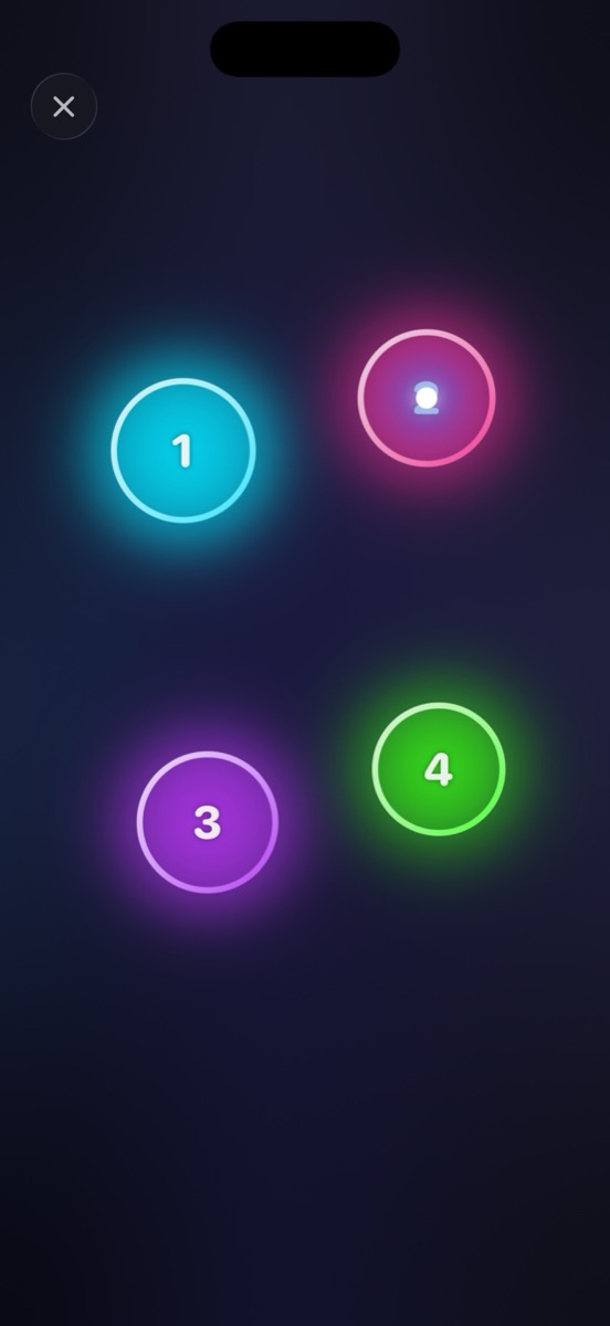 The chase orb lighting up a circle mid-sweep